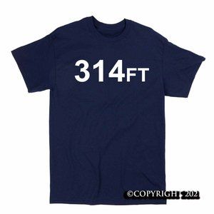 314 ft New York Short porch in Yankees stadium shirt